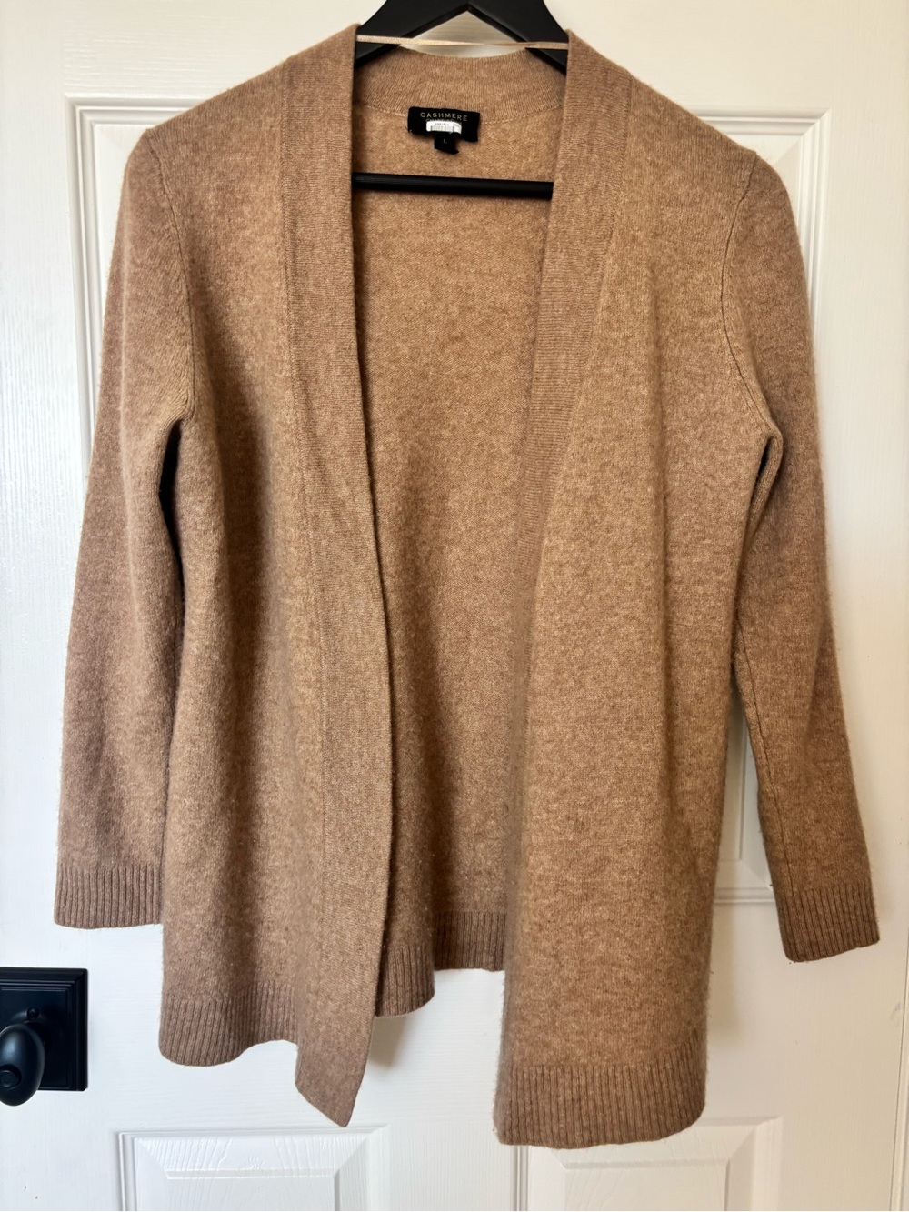 Charter Club Open-Front Cashmere Cardigan - Camel Brown